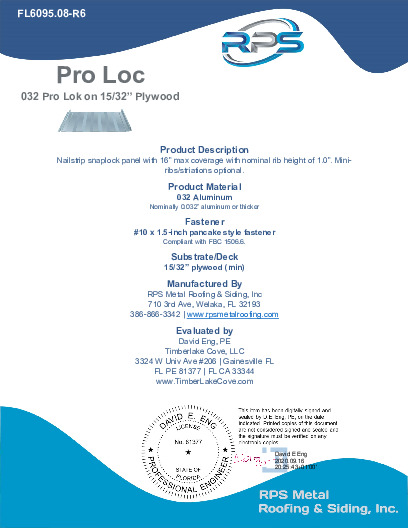 PR Instl Docs FL6095 R6 II 032Al ProLok plywood