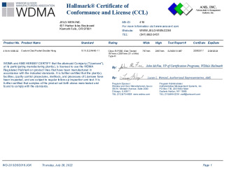 PR CERTIFICATE FL10943 R15 C CAC 419-H-1098.02