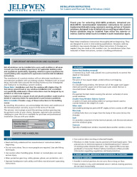 PR Instl Docs FL10943 R15 II INSTALLATION INSTRUCTIONS PREMIUM POCKET WINDOWS