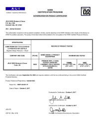 PR CERTIFICATE FL12426 R11 C CAC LC-PG50-36X72 DP-55 FIN FINLESS