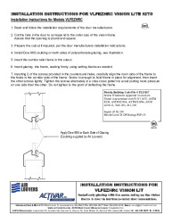 PR Instl Docs FL13187 R3 II 14I-301 Vision Frame VLFEZHRC REV B