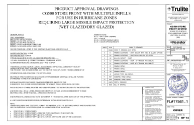 PR INSTL DOCS FL17561 R4 II RESISTOR CG500 STOREFRONT SYSTEM LMI SMI FL17561.1 AD15-07 REV 10.12.2022-SS