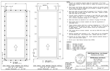 PR Instl Docs FL17676 R21 II 3540 SH 36x84 Oriel Non-Impact Installations 2020 FBC