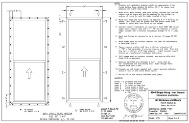 PR Instl Docs FL17676 R12 II 3540 Single Hung - non Impact