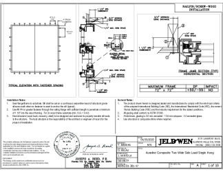 PR Instl Docs FL31796 R3 II Auraline Composite Two Wide Side Load Single Hung FBC 06-18-20