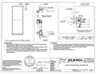 PR Instl Docs FL31796 R0 II Auraline Side Load Single Hung FBC Installs (36x96-DP50) 2-6-20