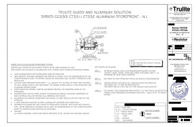 PR Instl Docs FL40704 R0 II TRULITE CT332 CT331 CG330 aluminum storefront-NI FA AD22-01 REV02.16.2022 SS