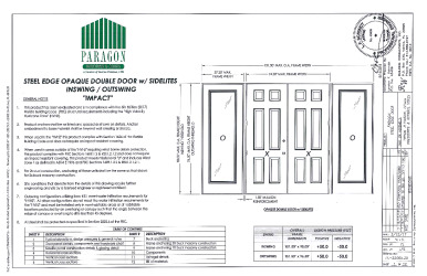 FL22005.20-R2 - Outswing or Inswing Insulated Impact Opaque Steel Edge Door