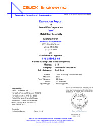 PR Instl Docs FL18398 R4 II 1 500 22or24GaSteelOnSteelSupports EVALREPORT