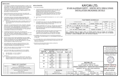 PR Instl Docs FL46503 R0 II KAY5017 RevA AlumSoffit SingleSpan ss